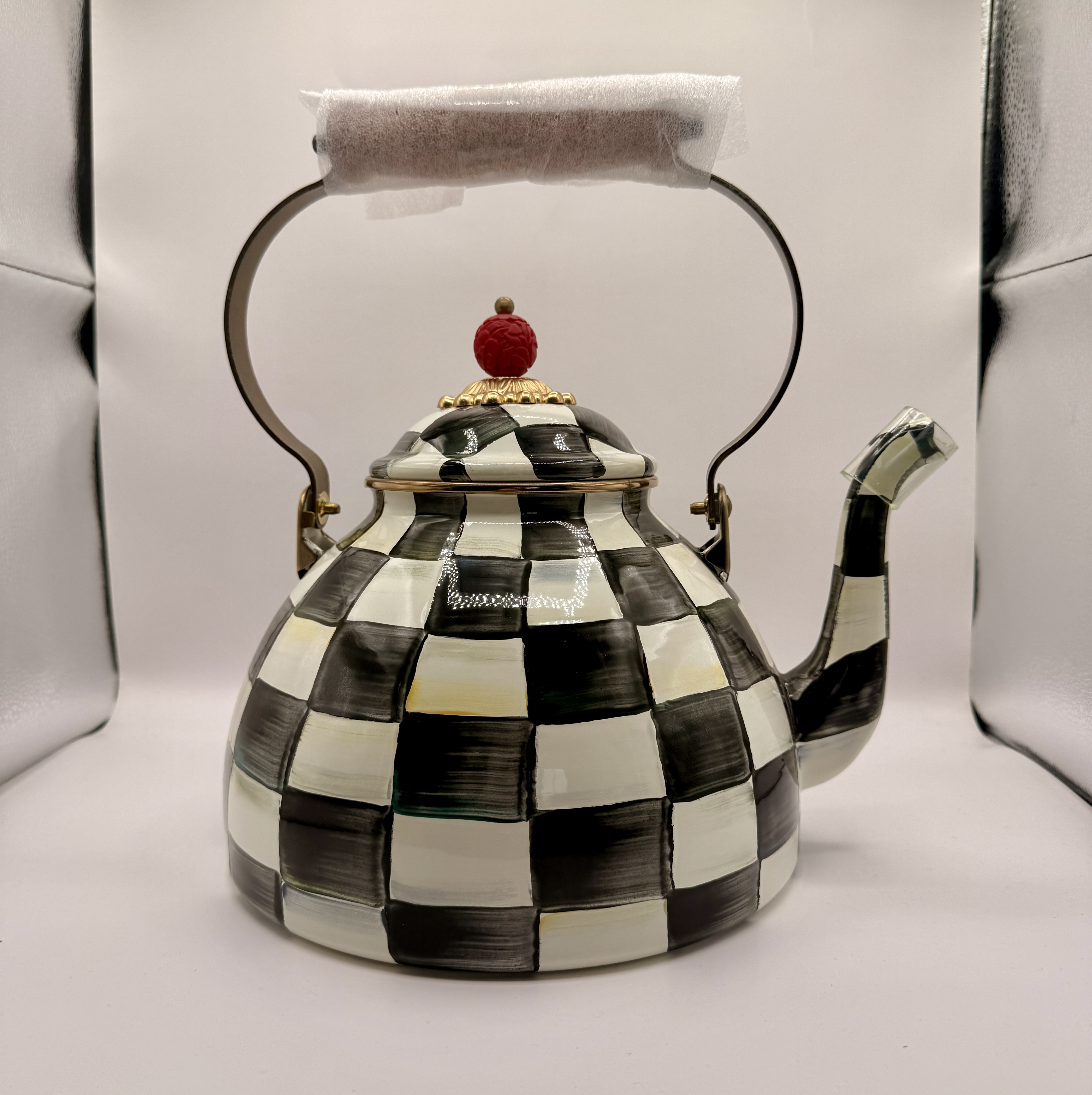 MacKenzie-Childs Courtly Check Tea Kettle - 3Qt